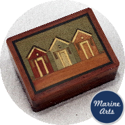 9635 - "Secret" Marquetry Beach Hut Box - Medium